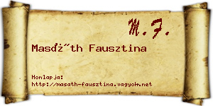Masáth Fausztina névjegykártya
